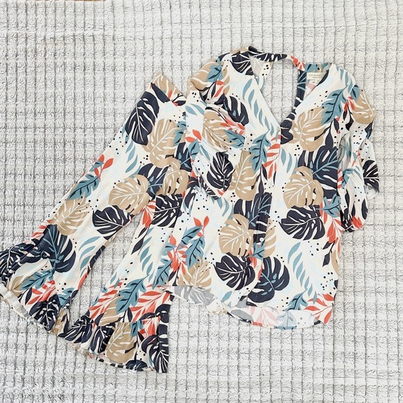 Saltwater Luxe Tropical Leaves Pajama Set - Picture 1 of 2